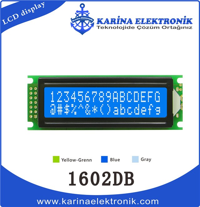 1602DB Blue Colour , Character LCD