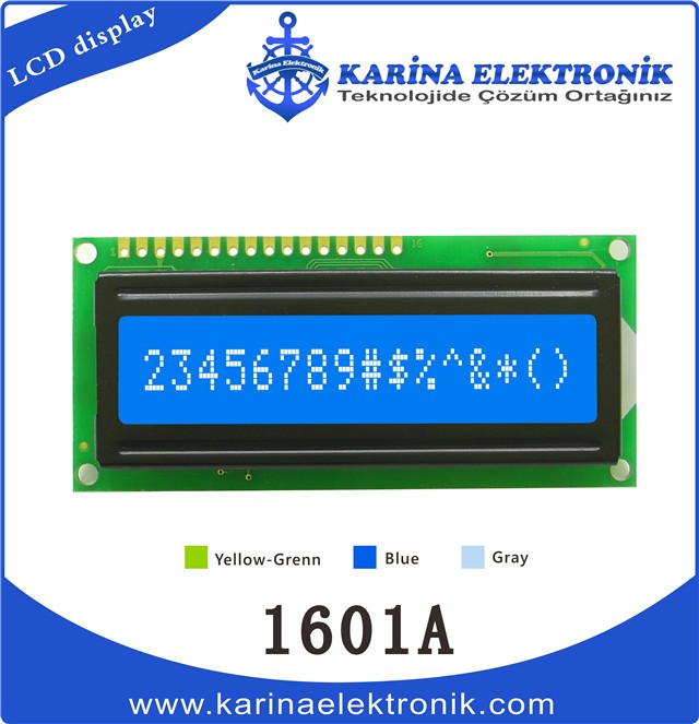 1601A Blue Colour LCD