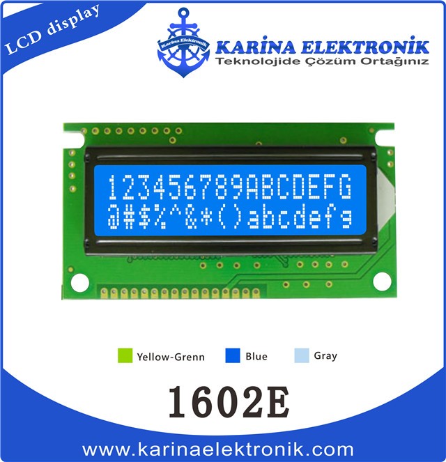 1602E Blue Colour , Character LCD