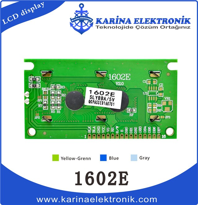 1602E Back Side , Character LCD