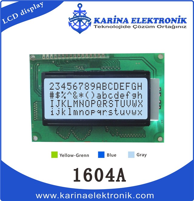 1604A Gray Colour , Character LCD