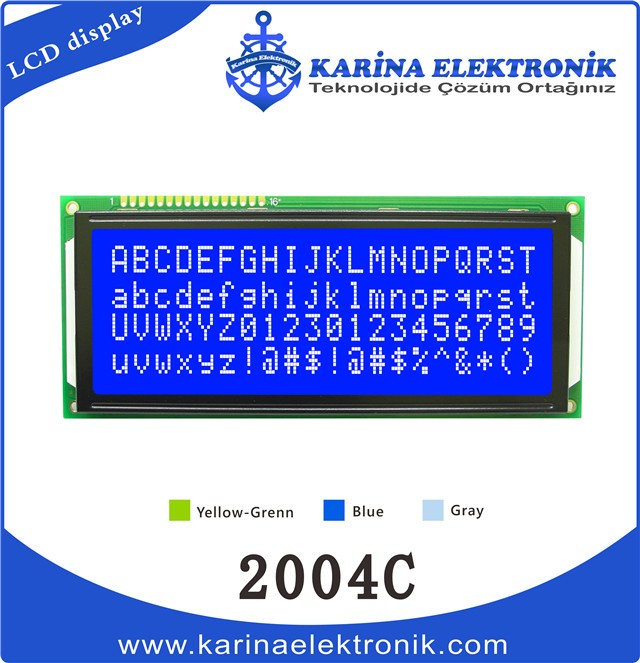 2004C Blue Colour , Character LCD