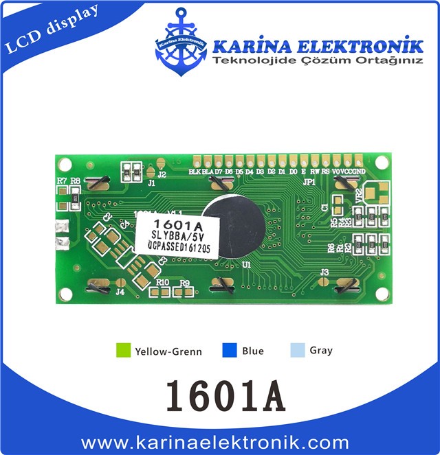 1601A Back Side , Character LCD