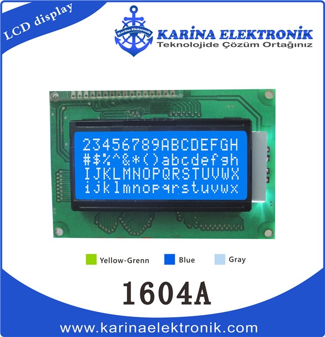 1604A Blue Colour , Character LCD